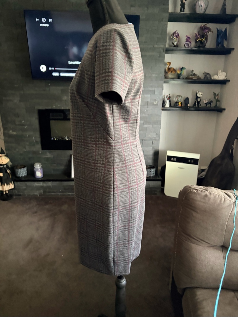 NWOT Lauren Ralph Lauren Glen Plaid Sheath Dress-4 & Beauty Gift Bag - Picture 3 of 6